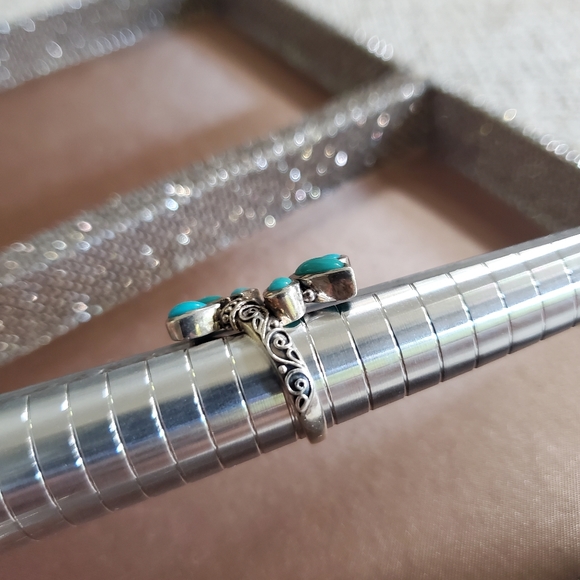 Samuel B. Sterling Turquoise Bypass Ring - Picture 4 of 8